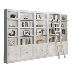 Parker House Boca White 6pc Library Wall Unit