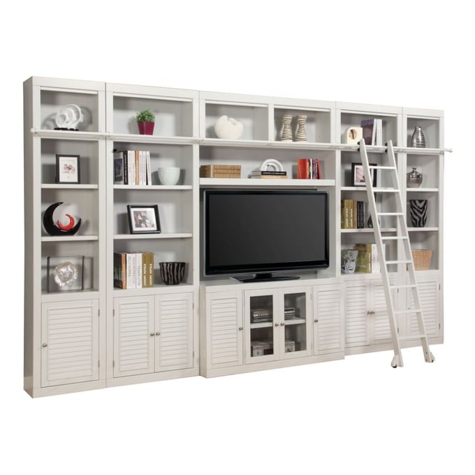 Parker House Boca White 7pc Entertainment Wall PKH-BOC-7PC-ENT-STRWALL