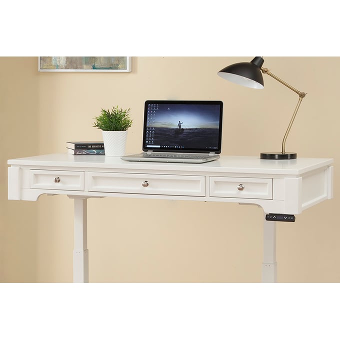 Parker House Boca White 57 Inch Power Lift Desktop PKH-BOC257T