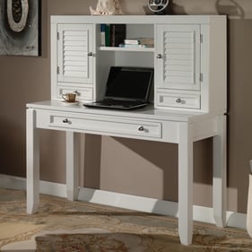 Parker House Boca White Desk with Hutch