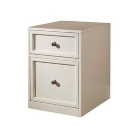 Parker House Boca White Rolling File Cabinet