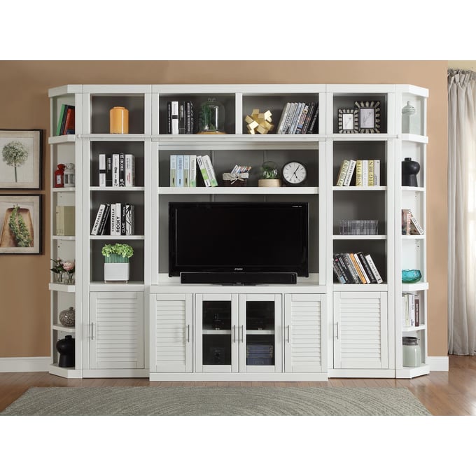 Parker House Catalina White 6pc Small Entertainment Wall PKH-CAT-6PC-ENT-WALL-SM