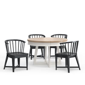 Parker House Americana Modern White Black 5pc Dining Room Set