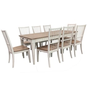 Parker House Americana Modern White Rectangle 9pc Dining Room Set