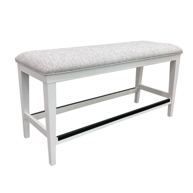 Parker House Americana Modern White 49 Inch Upholstered Counter Bench PKH-DAME1226-COT