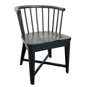 2 Parker House Americana Modern Black Barrel Dining Chairs