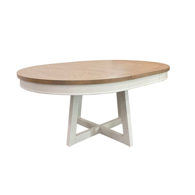 Parker House Americana Modern White 48 Inch Round Extendable Dining Table PKH-DAME48RND-COT