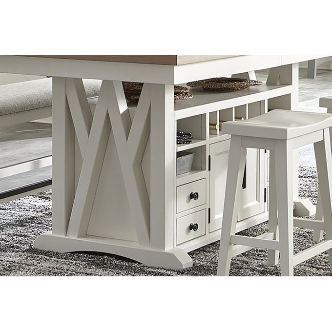 Parker House Americana Modern White Island Counter Height Base PKH-DAME72B-COT