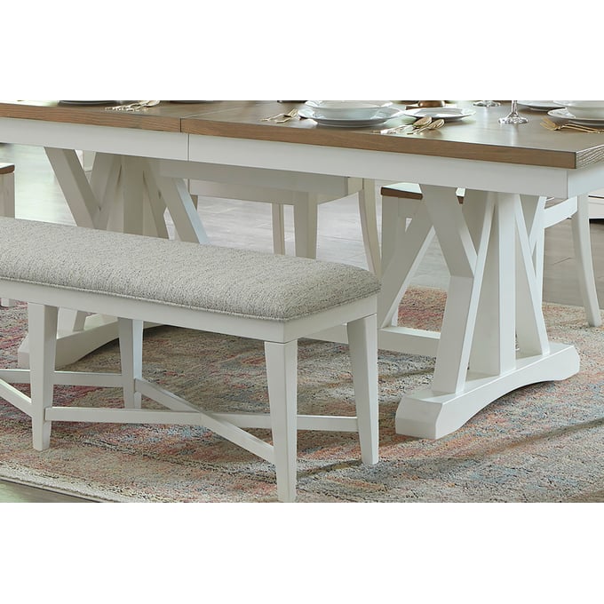 Parker House Americana Modern White Dining Table Trestle Base PKH-DAME88B-COT