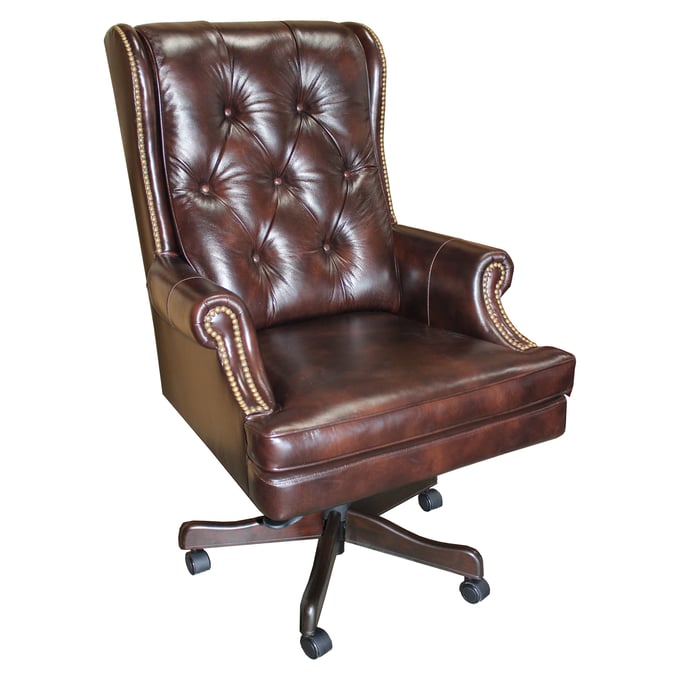 Parker House Brown Leather Desk Chair PKH-DC112-HA