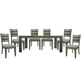 Parker House Cedar Fork Brown 7pc Dining Room Set