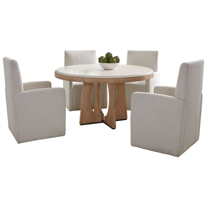 Parker House Escape Brown 5pc Dining Room Set with Caster Chair PKH-DESC-5PC-54RND-2618