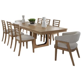 Parker House Escape Brown 9pc Dining Room Set with Chair