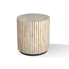 Parker House Crossings Downtown Bone Round End Table