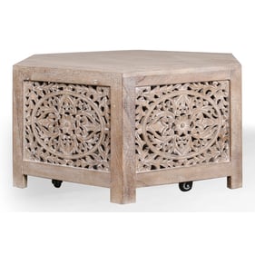 Parker House Crossings Eden Tan Hexagonal Cocktail Table