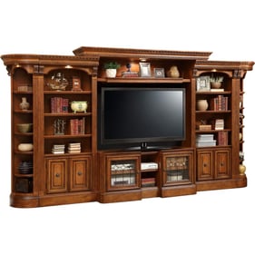 Parker House Huntington Brown 6pc Entertainment Center with Outside Corner