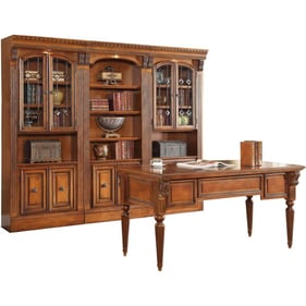 Parker House Huntington Brown 5pc Office Furniture Set with Writing Desk