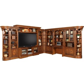 Parker House Huntington Brown 11pc Entertainment Center with TV Stand