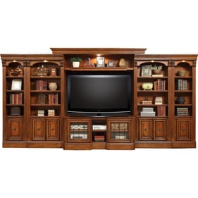 Parker House Huntington Brown 6pc Entertainment Center with TV Stand