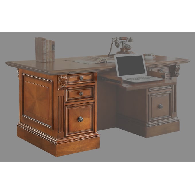 Parker House Huntington Brown Executive Left Desk Pedestal PKH-HUN481