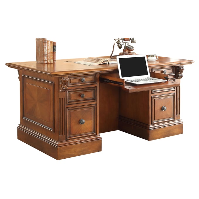 Parker House Huntington Brown Double Pedestal Executive Desk PKH-HUN480-3