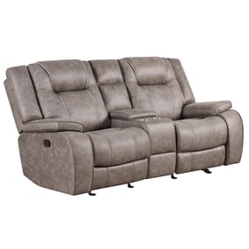 Parker House Blake Taupe Reclining Console Loveseat