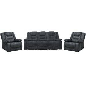 Parker House Bolton Light Grey Manual Glider Reclining Sofa and Two Recline...