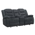 Parker Living Bolton - Misty Storm Glider Reclining Console Loveseat