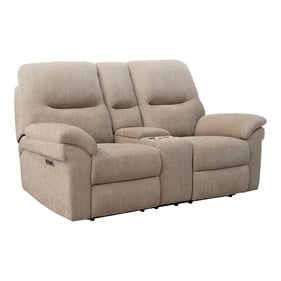 Parker House Bryant Tan Power Reclining Console Loveseat