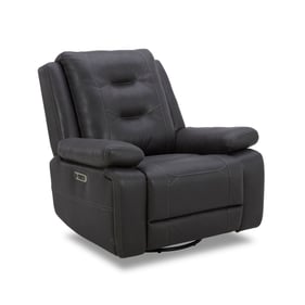 Parker House Caldwell Dark Grey Power Swivel Glider Recliner