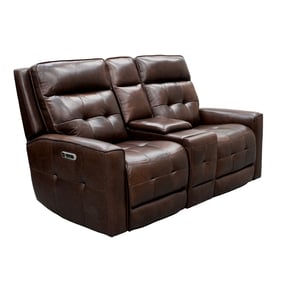 Parker House Canterbury Dark Brown Power Zero Gravity Console Loveseat