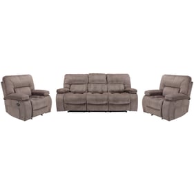 Parker House Chapman Brown Polyester Manual Glider Reclining Sofa and Two R...