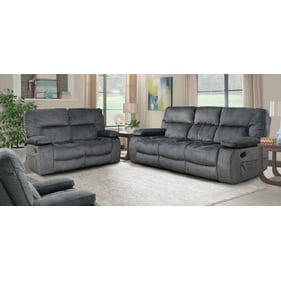 Parker House Chapman Grey 2pc Living Room Set with Manual Triple Reclining ...