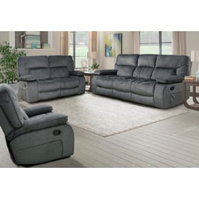 Parker House Chapman Grey 3pc Living Room Set with Manual Triple Reclining ...