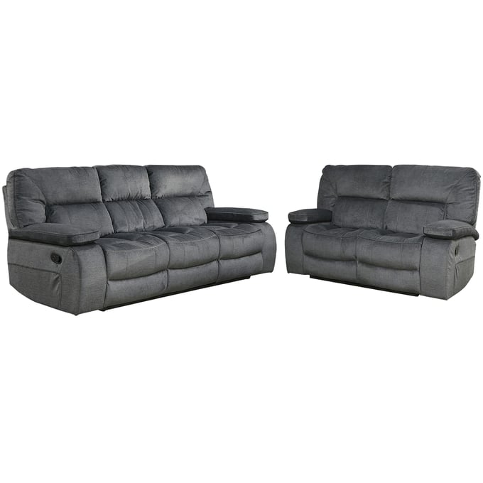 Parker House Chapman Grey Manual Reclining 2pc Living Room Set PKH-MCHA-42-POL