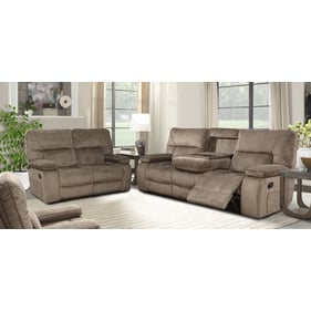 Parker House Chapman Brown 2pc Living Room Set with Manual Drop Down Consol...