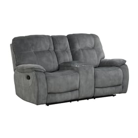 Parker House Cooper Grey Reclining Console Loveseat