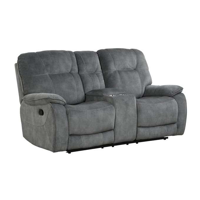 Parker House Cooper Grey Reclining Console Loveseat PKH-MCOO822C-SGR