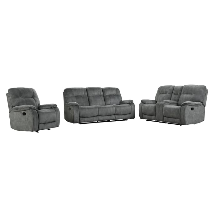 Parker House Cooper Grey 3pc Living Room Set PKH-MCOO-321-SGR