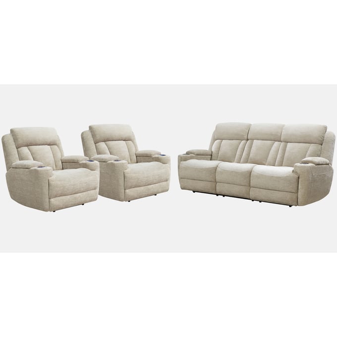 Parker House Dalton Beige Power Reclining Sofa and Two Recliners PKH-MDAL-411PH-LFA