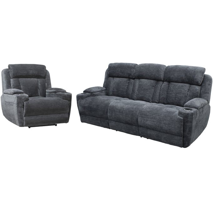 Parker House Dalton Dark Grey Power Reclining Sofa and Recliner PKH-MDAL-41PH-LCH