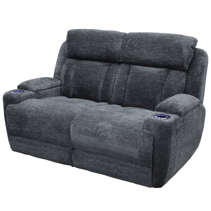 Parker House Dalton Dark Grey Power Reclining Loveseat PKH-MDAL822PH-LCH