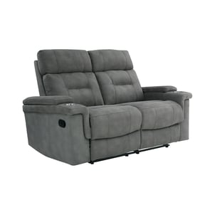 Parker House Diesel Manual Grey Reclining Loveseat