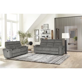 Parker House Diesel Manual Grey 2pc Living Room Set