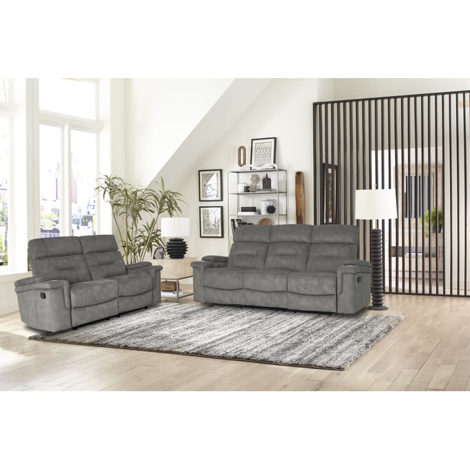 Parker House Diesel Manual Grey 2pc Living Room Set PKH-MDIE-LR-CGR-S1