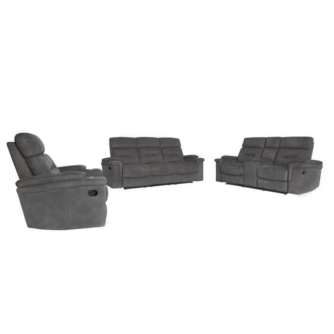 Parker House Diesel Manual Grey 3pc Living Room Set PKH-MDIE-321-CGR