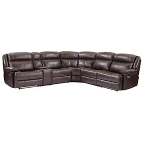 Parker House Eclipse Dark Brown 6pc Modular Power Reclining Sectional