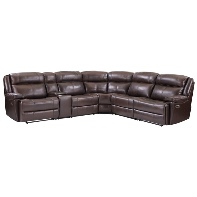 Parker House Eclipse Dark Brown 6pc Modular Power Reclining Sectional PKH-MECL-PACKA-H-FBR