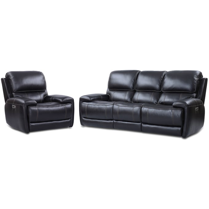 Parker House Empire Black Power Reclining Sofa and Recliner PKH-MEMP-31PH-VBY