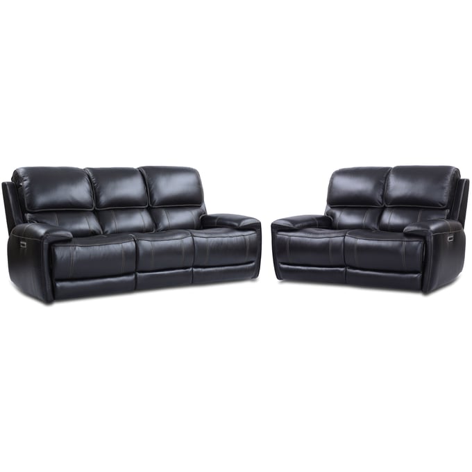 Parker House Empire Black Power Reclining 2pc Living Room Set PKH-MEMP-32PH-VBY